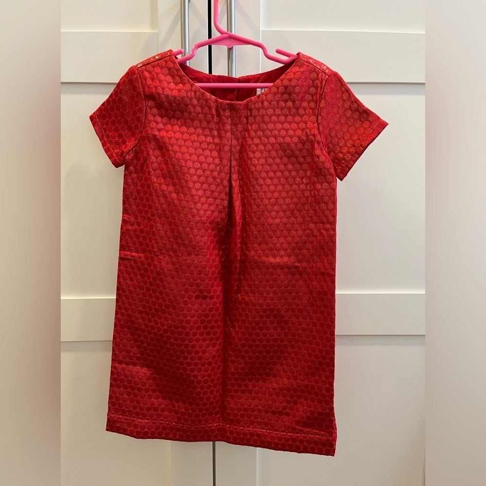 Size S (6/7) Gap metallic red shift dress